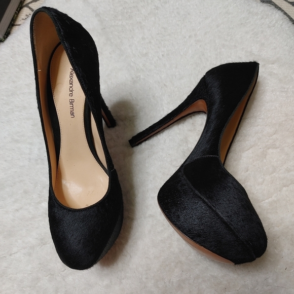 ALEXANDRE Birman Pony Hair Platform Heels 7.5 - Picture 2 of 14